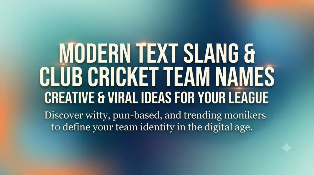 club cricket team names