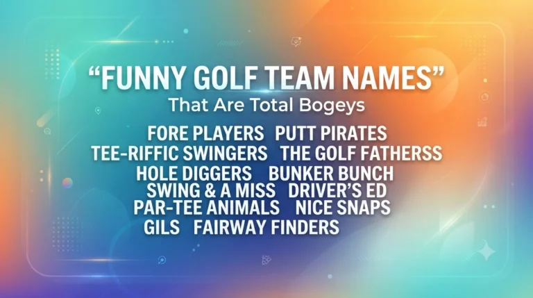funny golf team names