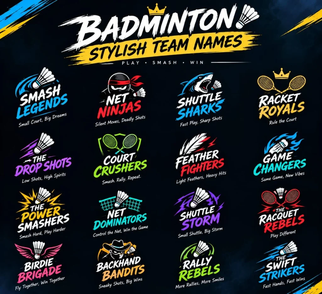 badminton stylish name