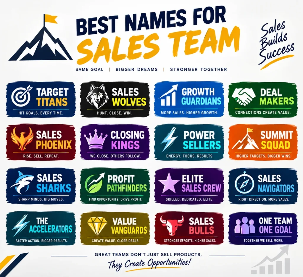 Best Name for Sales Team: 150+ Ideas for Every Style