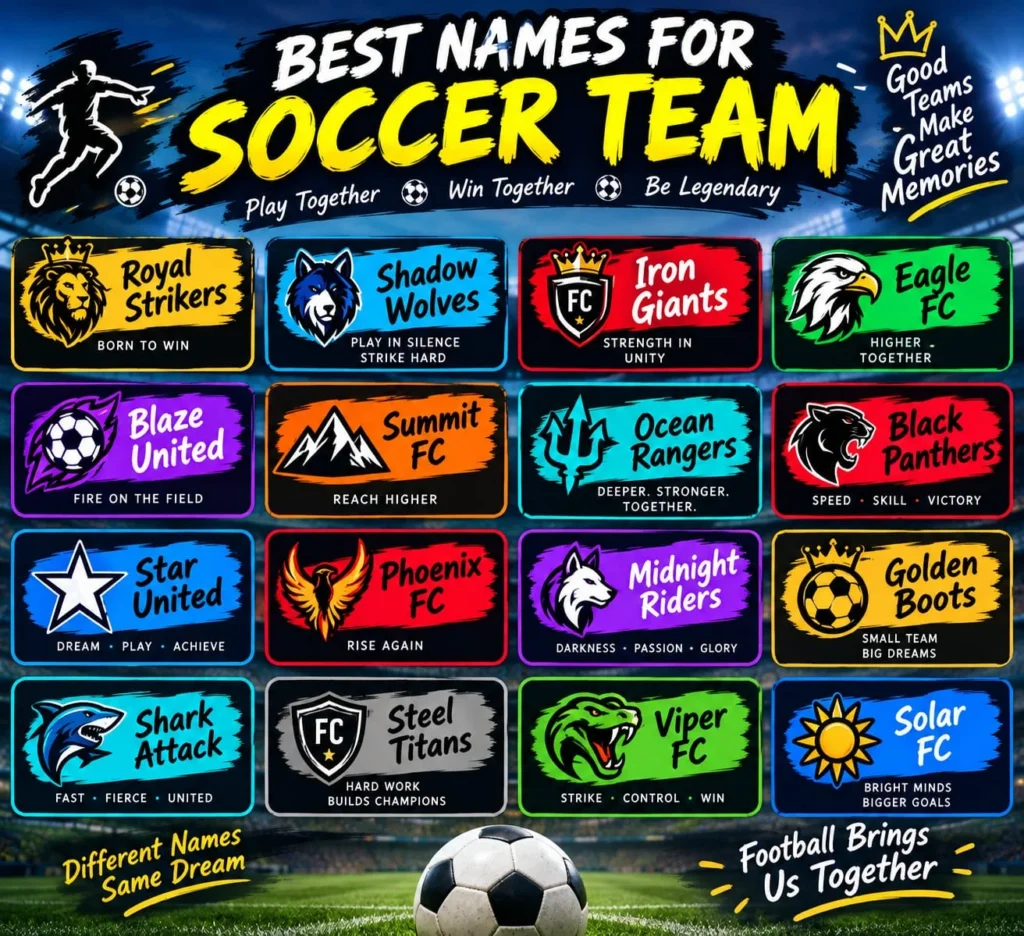 best names for soccer teams