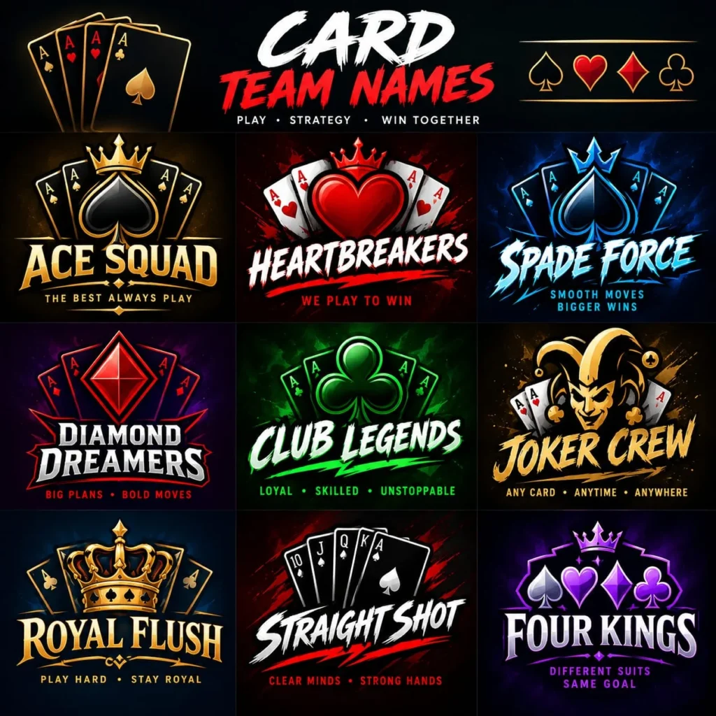 card team names