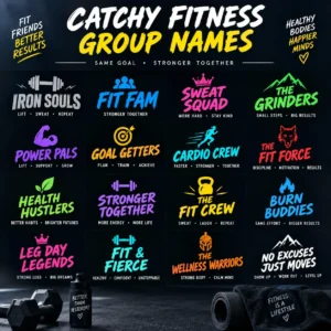 catchy fitness group names