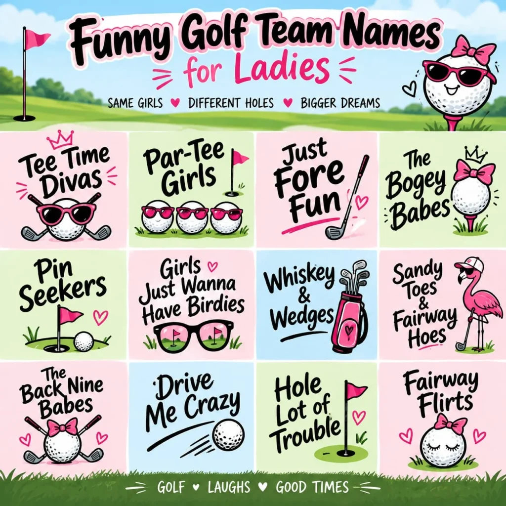 Funny Golf Team Names for Ladies: 150+ Fun Ideas