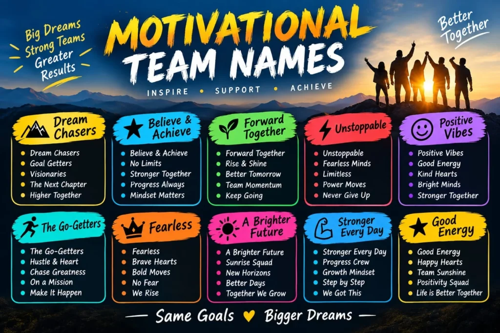 motivational names in english