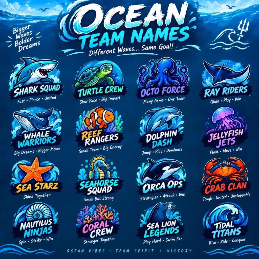 ocean team names