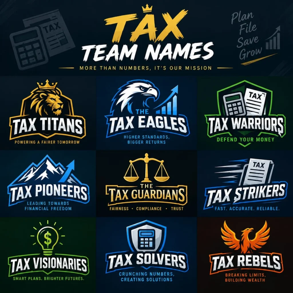 Tax Team Names: Creative, Funny & Professional Ideas
