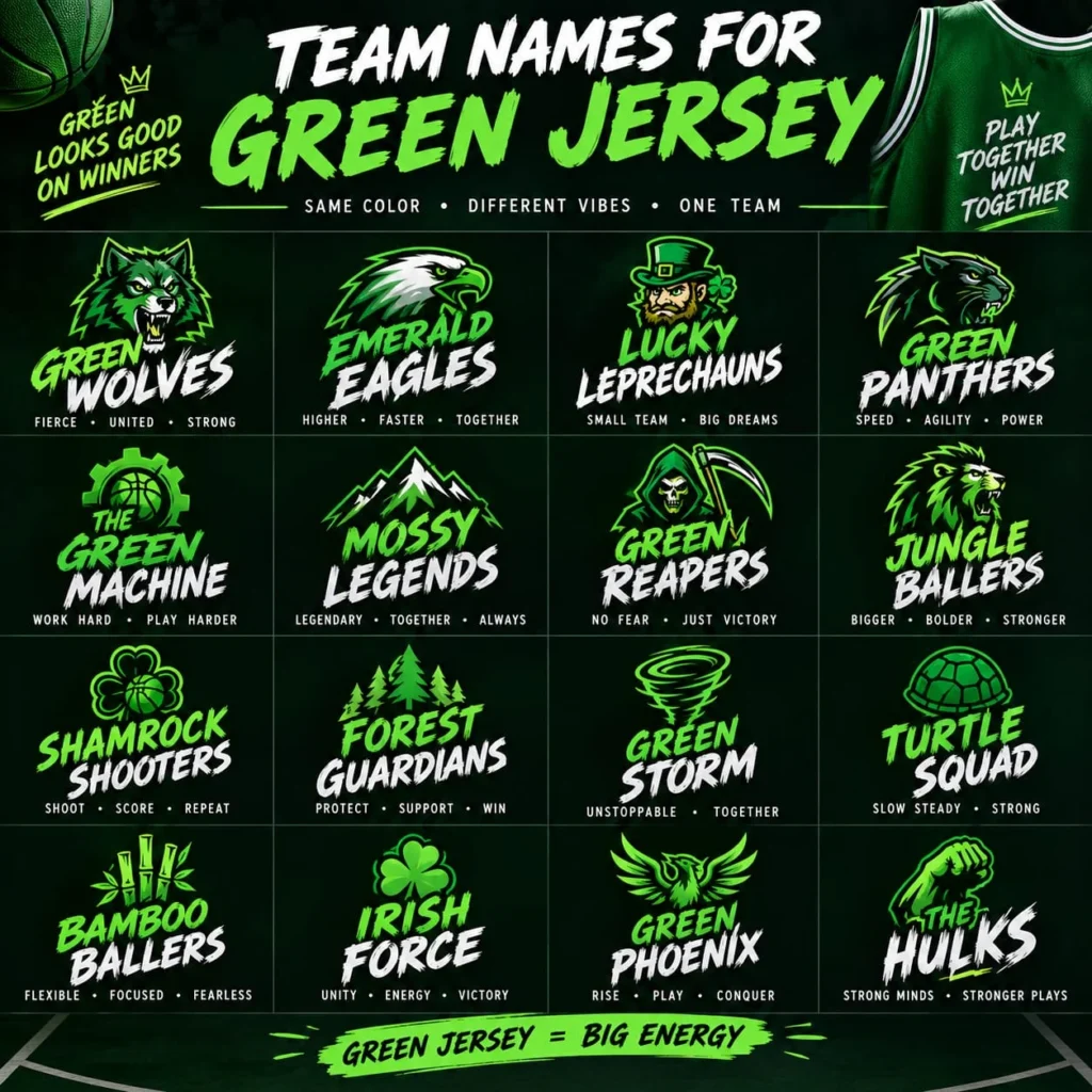 team names for green jerseys