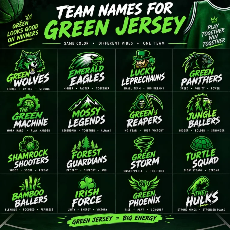 team names for green jerseys